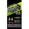 FORANGE FC1616 1616 non  SIÊU XE CỰC NHANH MÀU XÁM LÙI bộ đồ chơi xếp lắp ráp ghép mô hình Mini Racing Pacemaker Đua Xe Mini 269 khối