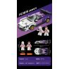 FORANGE FC1615 1615 non  SIÊU XE CỰC NHANH MÀU TÍM LÙI bộ đồ chơi xếp lắp ráp ghép mô hình Mini Racing Pacemaker Đua Xe Mini 269 khối