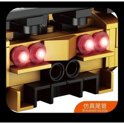 FORANGE FC1614 1614 non  SIÊU XE CỰC NHANH MÀU VÀNG LÙI bộ đồ chơi xếp lắp ráp ghép mô hình Mini Racing Pacemaker Đua Xe Mini 287 khối