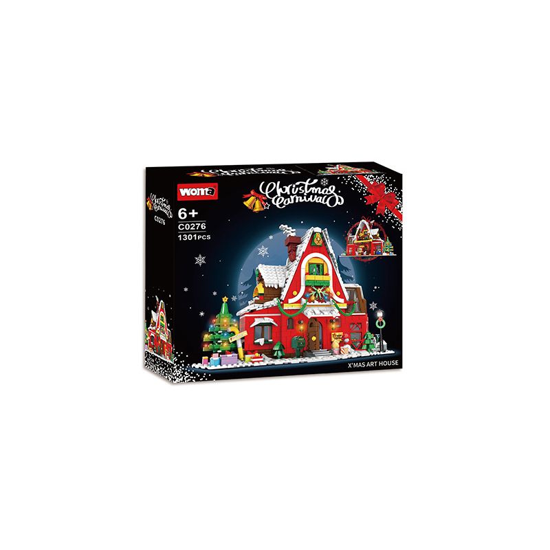 WOMA C0276 0276 non  NGÔI NHÀ GIÁNG SINH bộ đồ chơi xếp lắp ráp ghép mô hình Christmas 1301 khối