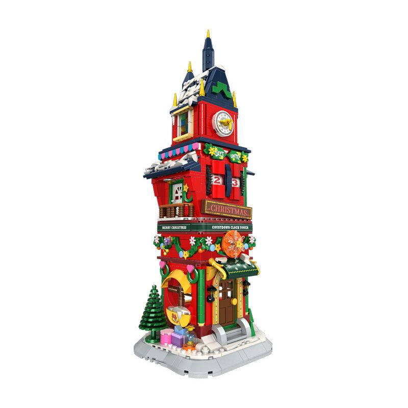WOMA C0275 0275 non Lego THÁP ĐỒNG HỒ ĐẾM NGƯỢC bộ đồ chơi xếp lắp ráp ghép mô hình Christmas Giáng Sinh 1004 khối