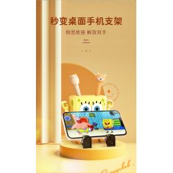 SEMBO 612202 non  HỘP ĐỰNG BÚT ĐA NĂNG SPONGEBOB bộ đồ chơi xếp lắp ráp ghép mô hình Spongebob Squarepants Chú Bọt Biển Tinh Nghịch 290 khối