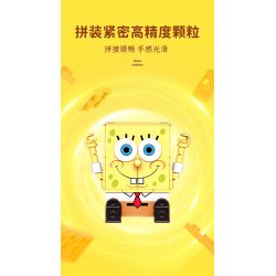 SEMBO 612202 non  HỘP ĐỰNG BÚT ĐA NĂNG SPONGEBOB bộ đồ chơi xếp lắp ráp ghép mô hình Spongebob Squarepants Chú Bọt Biển Tinh Nghịch 290 khối
