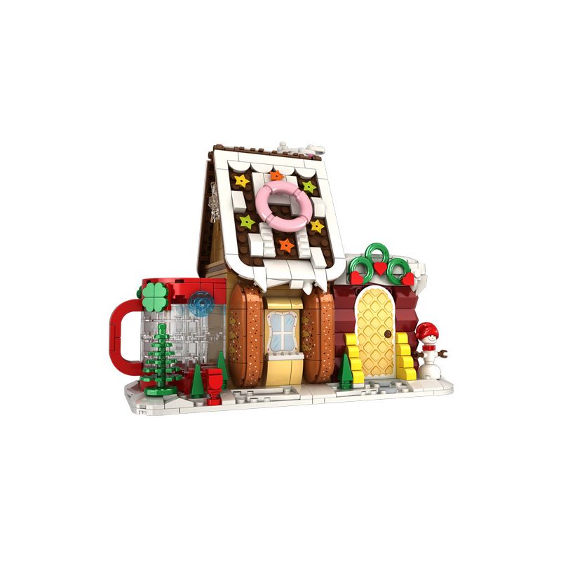 WOMA C0273 0273 non Lego HỘP ĐỰNG BÚT NHÀ BÁNH bộ đồ chơi xếp lắp ráp ghép mô hình Christmas Giáng Sinh 628 khối
