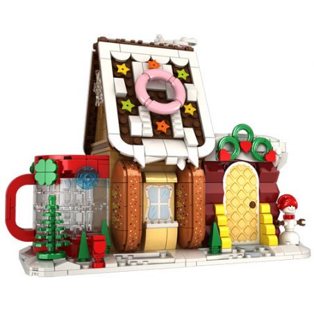 WOMA C0273 0273 non  HỘP ĐỰNG BÚT NHÀ BÁNH bộ đồ chơi xếp lắp ráp ghép mô hình Christmas Giáng Sinh 628 khối