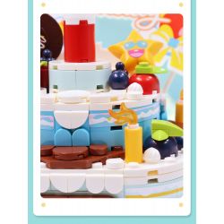 GUDI 50002 non  HỘP NHẠC BÁNH SINH NHẬT bộ đồ chơi xếp lắp ráp ghép mô hình Creator Sáng Tạo 309 khối