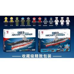 DOUBLE HEIGHT 20307 non  TÀU SÂN BAY 003 bộ đồ chơi xếp lắp ráp ghép mô hình Military Army 003 AIRCRAFT CARRIER Quân Sự Bộ Đội 3129 khối