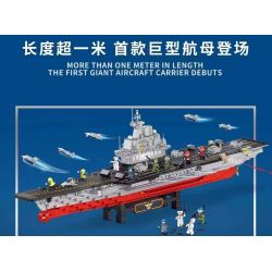 DOUBLE HEIGHT 20307 non  TÀU SÂN BAY 003 bộ đồ chơi xếp lắp ráp ghép mô hình Military Army 003 AIRCRAFT CARRIER Quân Sự Bộ Đội 3129 khối
