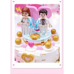 GUDI 50001 non  HỘP NHẠC BÁNH CƯỚI bộ đồ chơi xếp lắp ráp ghép mô hình Creator Sáng Tạo 334 khối