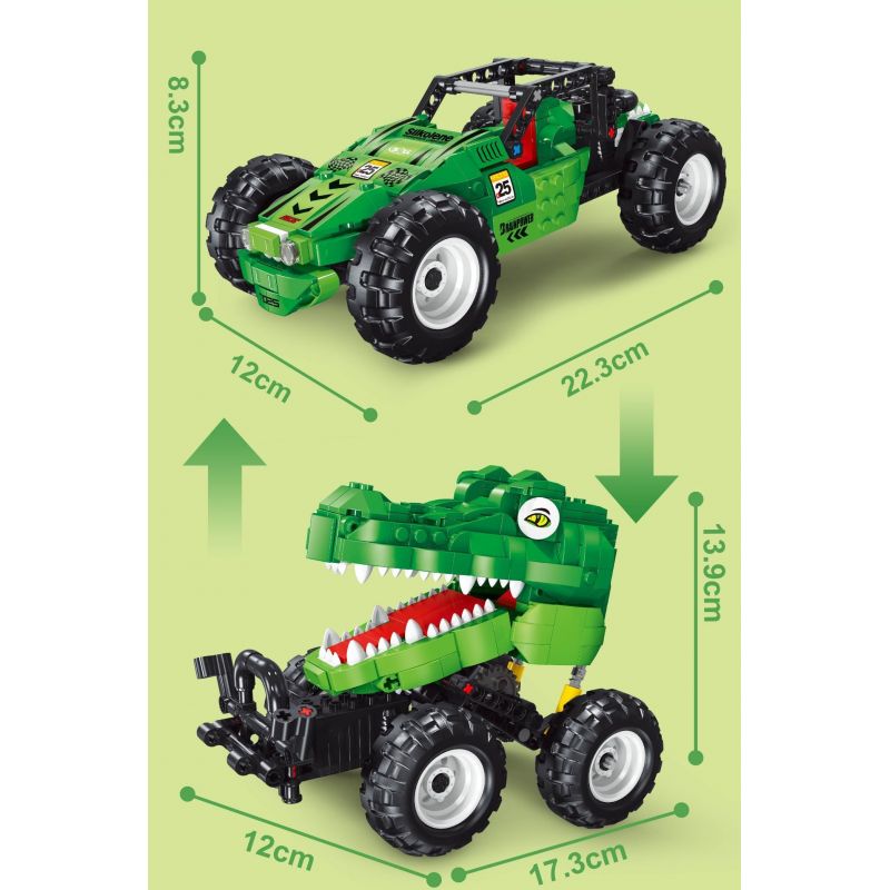 TA GAOLE T1025 1025 non  XE CÁ SẤU LÙI bộ đồ chơi xếp lắp ráp ghép mô hình  Kỹ Thuật Công Nghệ Cao Mô Hình Phương Tiện 440 khối