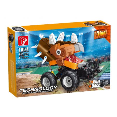 TA GAOLE T1024 1024 non  TRICERATOPS LÙI XE bộ đồ chơi xếp lắp ráp ghép mô hình  Kỹ Thuật Công Nghệ Cao Mô Hình Phương Tiện 432 khối