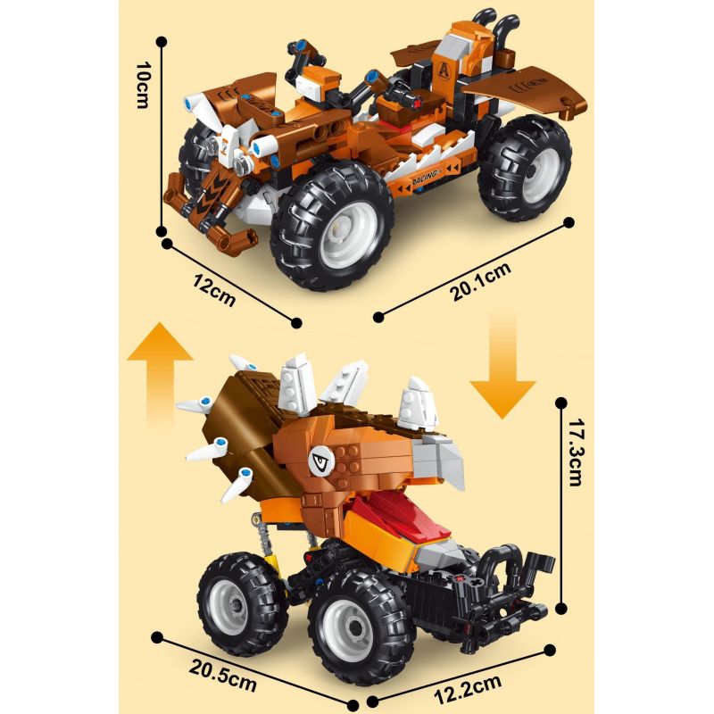 TA GAOLE T1024 1024 non  TRICERATOPS LÙI XE bộ đồ chơi xếp lắp ráp ghép mô hình  Kỹ Thuật Công Nghệ Cao Mô Hình Phương Tiện 432 khối