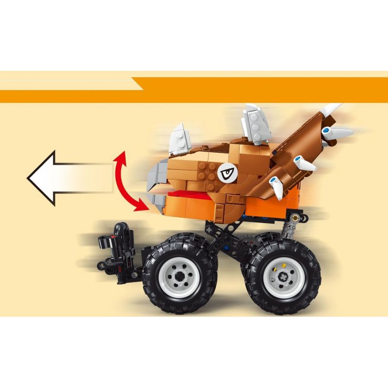 TA GAOLE T1024 1024 non  TRICERATOPS LÙI XE bộ đồ chơi xếp lắp ráp ghép mô hình  Kỹ Thuật Công Nghệ Cao Mô Hình Phương Tiện 432 khối