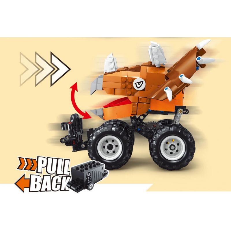 TA GAOLE T1024 1024 non  TRICERATOPS LÙI XE bộ đồ chơi xếp lắp ráp ghép mô hình  Kỹ Thuật Công Nghệ Cao Mô Hình Phương Tiện 432 khối