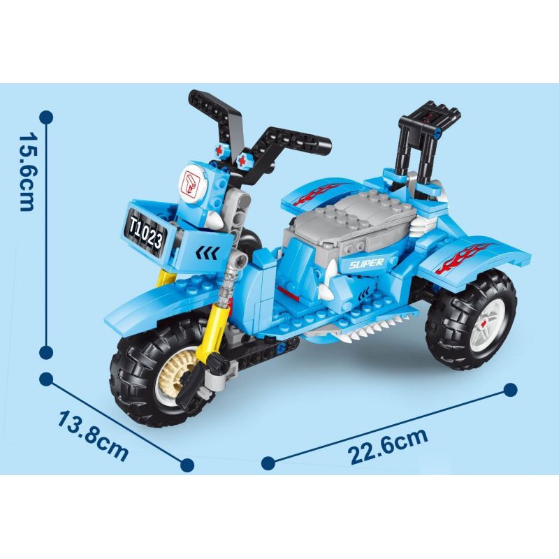 TA GAOLE T1023 1023 non  XE CÁ MẬP KÉO LÙI bộ đồ chơi xếp lắp ráp ghép mô hình  Kỹ Thuật Công Nghệ Cao Mô Hình Phương Tiện 443 khối