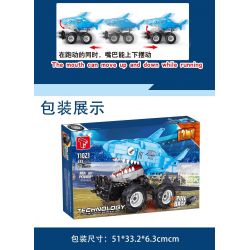 TA GAOLE T1023 1023 non  XE CÁ MẬP KÉO LÙI bộ đồ chơi xếp lắp ráp ghép mô hình  Kỹ Thuật Công Nghệ Cao Mô Hình Phương Tiện 443 khối