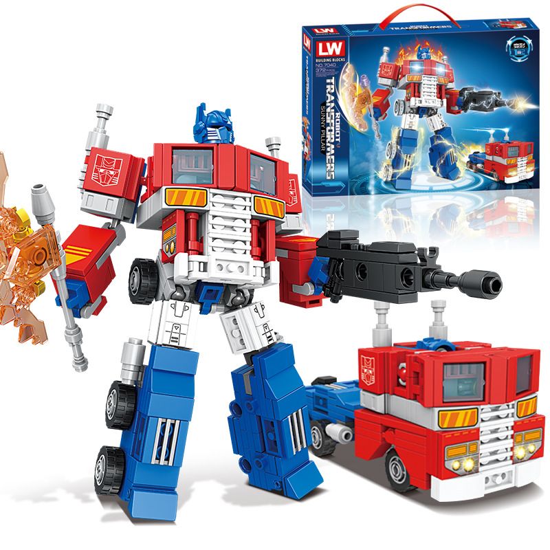 LW 7040 non Lego TỐI ƯU THỦ bộ đồ chơi xếp lắp ráp ghép mô hình Transformers TRANSFORMERS SUNNY PILLAR Robot Đại Chiến Người Máy Biến Hình 372 khối