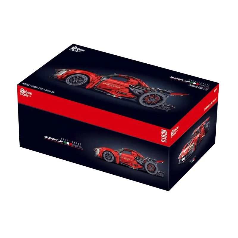 BRICKCOOL KC015 TOP TOY 16009 non Lego NỔ KIẾM ĐỎ RỰC FERRARI 488 tỷ lệ 1:10 bộ đồ chơi xếp lắp ráp ghép mô hình Technic Kỹ Thuật Công Nghệ Cao Mô Hình Phương Tiện 2048 khối