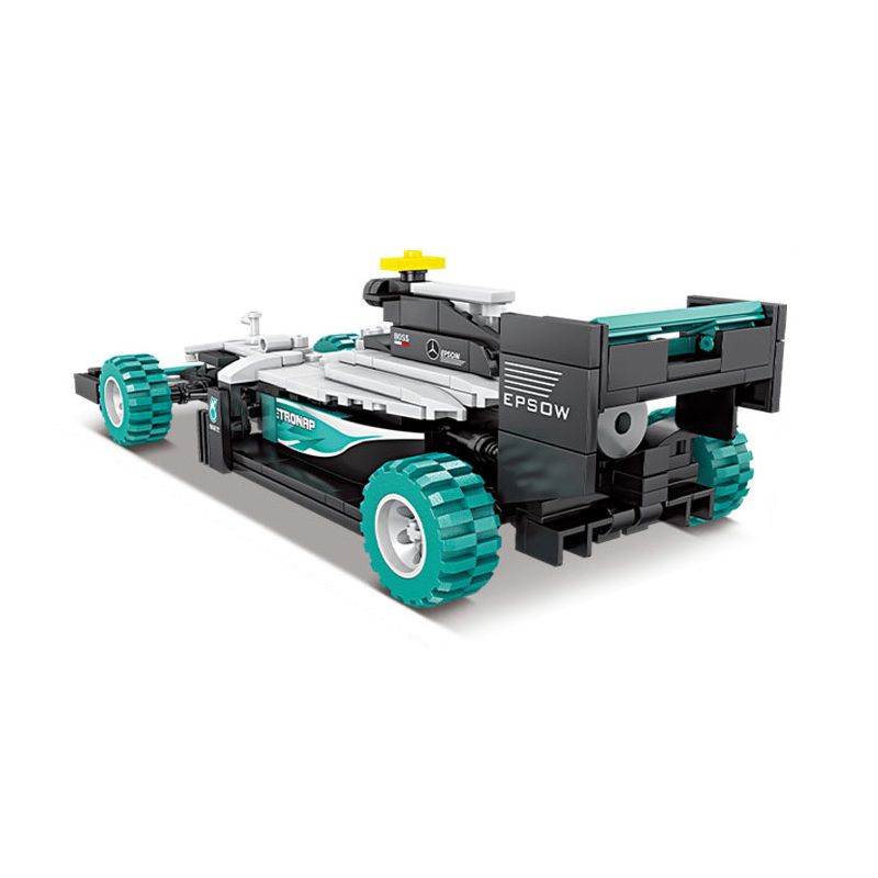 Kazi KY6104 6104 non  DỰ ÁN XE HƠI NỔI TIẾNG ĐUA BENZ F1 KÉO bộ đồ chơi xếp lắp ráp ghép mô hình 340 khối