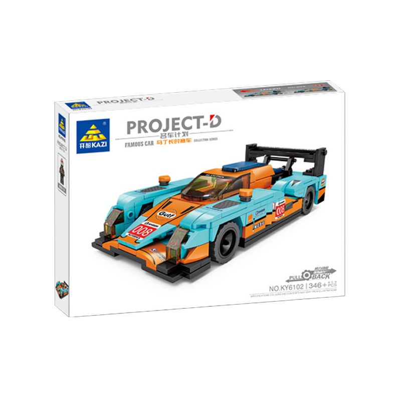 Kazi KY6102 6102 non  XE ĐUA ĐƯỜNG DÀI MARTIN KÉO LÙI bộ đồ chơi xếp lắp ráp ghép mô hình 346 khối