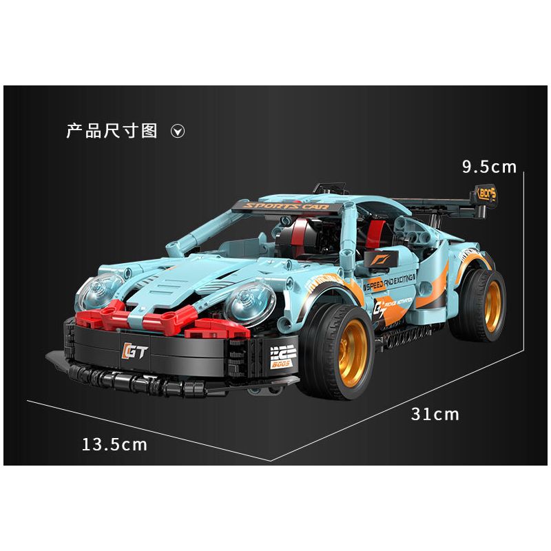 XINGBAO XB-21011 21011 XB21011 non  XE Ô TÔ ĐIỀU KHIỂN TỪ XA NHANH VÀ TỨC GIẬN PORSCHE 911 bộ đồ chơi xếp lắp ráp ghép mô hình  Kỹ Thuật Công Nghệ Cao Mô Hình Phương Tiện 812 khối