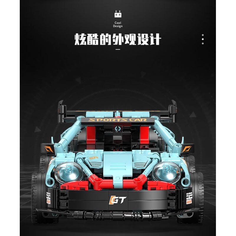 XINGBAO XB-21011 21011 XB21011 non  XE Ô TÔ ĐIỀU KHIỂN TỪ XA NHANH VÀ TỨC GIẬN PORSCHE 911 bộ đồ chơi xếp lắp ráp ghép mô hình  Kỹ Thuật Công Nghệ Cao Mô Hình Phương Tiện 812 khối