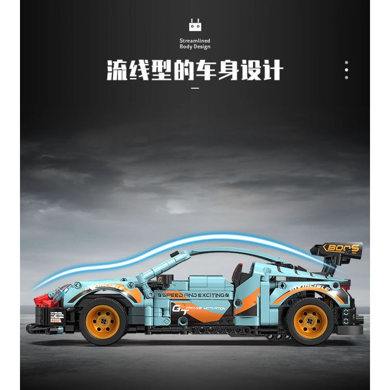 XINGBAO XB-21011 21011 XB21011 non  XE Ô TÔ ĐIỀU KHIỂN TỪ XA NHANH VÀ TỨC GIẬN PORSCHE 911 bộ đồ chơi xếp lắp ráp ghép mô hình  Kỹ Thuật Công Nghệ Cao Mô Hình Phương Tiện 812 khối