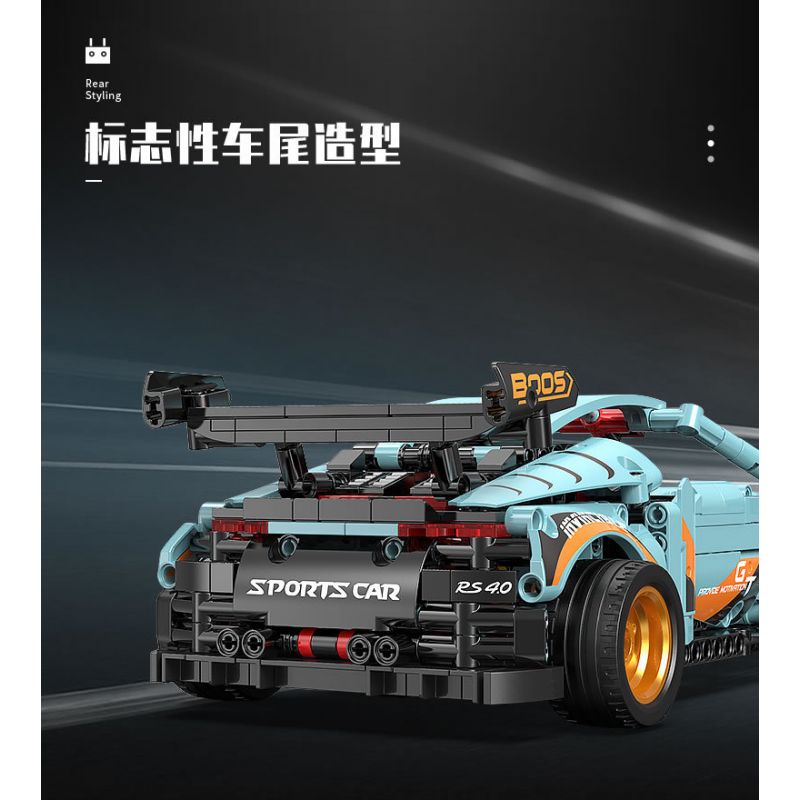 XINGBAO XB-21011 21011 XB21011 non  XE Ô TÔ ĐIỀU KHIỂN TỪ XA NHANH VÀ TỨC GIẬN PORSCHE 911 bộ đồ chơi xếp lắp ráp ghép mô hình  Kỹ Thuật Công Nghệ Cao Mô Hình Phương Tiện 812 khối