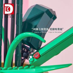 DK 3009 non  HOA LAN HỒ ĐIỆP ĐỎ bộ đồ chơi xếp lắp ráp ghép mô hình Flowers COLD ORCHID 608 khối