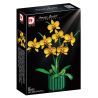 DK 3008 non  LAN HỒ ĐIỆP VÀNG bộ đồ chơi xếp lắp ráp ghép mô hình Flowers DANCER ORCHID Hoa 636 khối