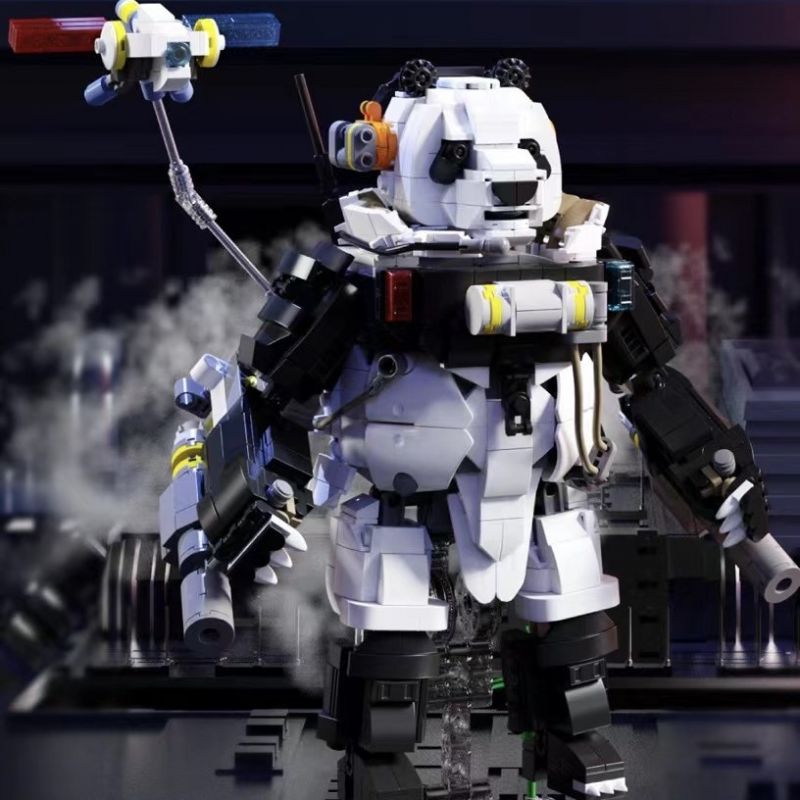 QIZHILE U0117 0117 non Lego GẤU TRÚC SWAT CÓ VŨ TRANG bộ đồ chơi xếp lắp ráp ghép mô hình Bionic Mechanics SPC Sinh Vật Máy