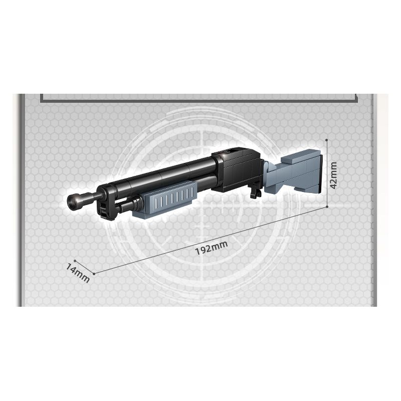 GUDI 40602 non  SÚNG TIỂU LIÊN UMP45 8 TỔ HỢP bộ đồ chơi xếp lắp ráp ghép mô hình Gun UNIVERSAL MACHINE PISTOL 45 351 khối