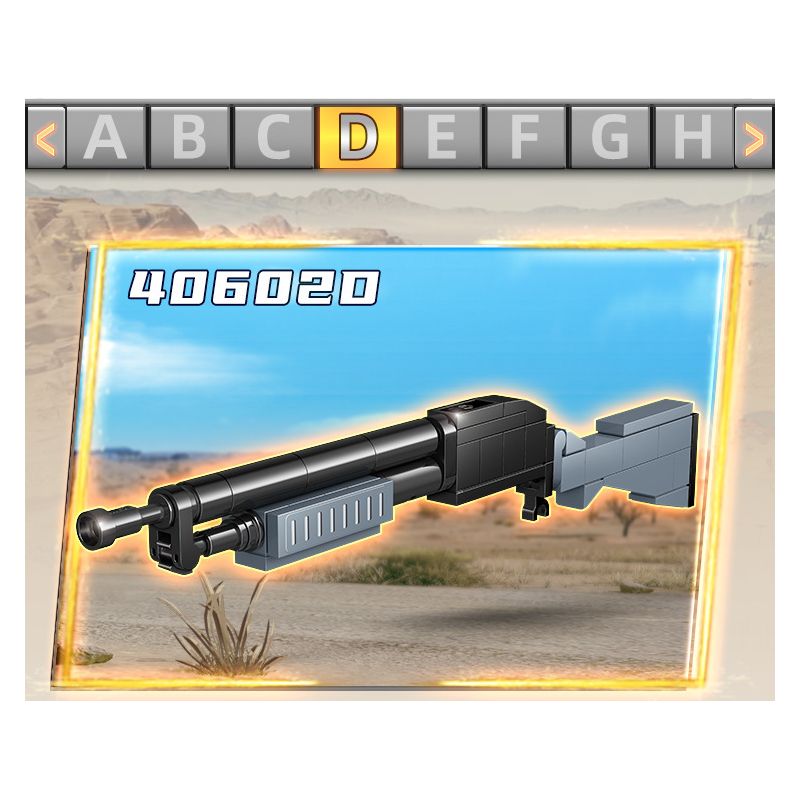 GUDI 40602 non  SÚNG TIỂU LIÊN UMP45 8 TỔ HỢP bộ đồ chơi xếp lắp ráp ghép mô hình Gun UNIVERSAL MACHINE PISTOL 45 351 khối