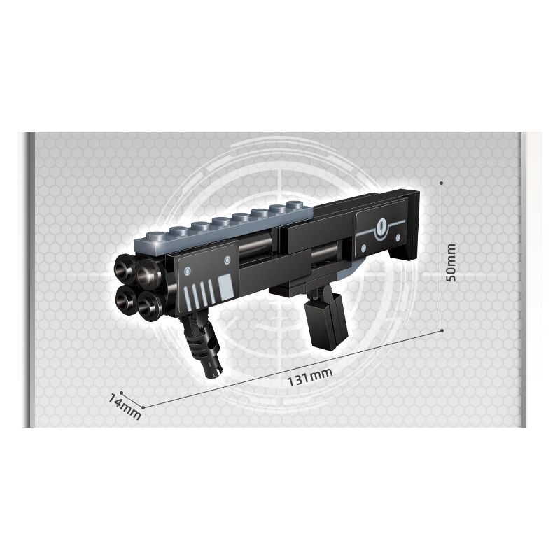 GUDI 40602 non  SÚNG TIỂU LIÊN UMP45 8 TỔ HỢP bộ đồ chơi xếp lắp ráp ghép mô hình Gun UNIVERSAL MACHINE PISTOL 45 351 khối