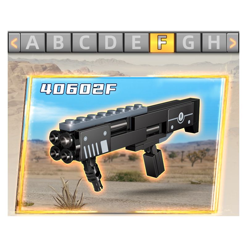GUDI 40602 non  SÚNG TIỂU LIÊN UMP45 8 TỔ HỢP bộ đồ chơi xếp lắp ráp ghép mô hình Gun UNIVERSAL MACHINE PISTOL 45 351 khối