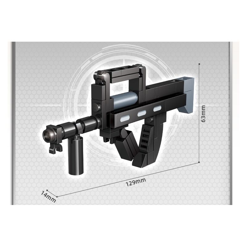 GUDI 40602 non  SÚNG TIỂU LIÊN UMP45 8 TỔ HỢP bộ đồ chơi xếp lắp ráp ghép mô hình Gun UNIVERSAL MACHINE PISTOL 45 351 khối