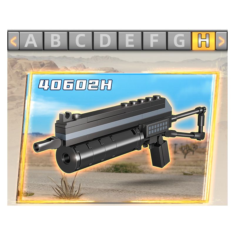 GUDI 40602 non  SÚNG TIỂU LIÊN UMP45 8 TỔ HỢP bộ đồ chơi xếp lắp ráp ghép mô hình Gun UNIVERSAL MACHINE PISTOL 45 351 khối