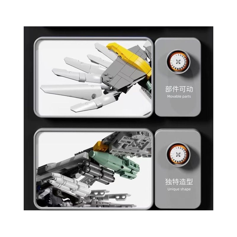 QIZHILE U0116 0116 non  ĐẠI BÀNG TRINH SÁT VŨ TRANG bộ đồ chơi xếp lắp ráp ghép mô hình Bionic Mechanics FORCE RECON Sinh Vật Máy