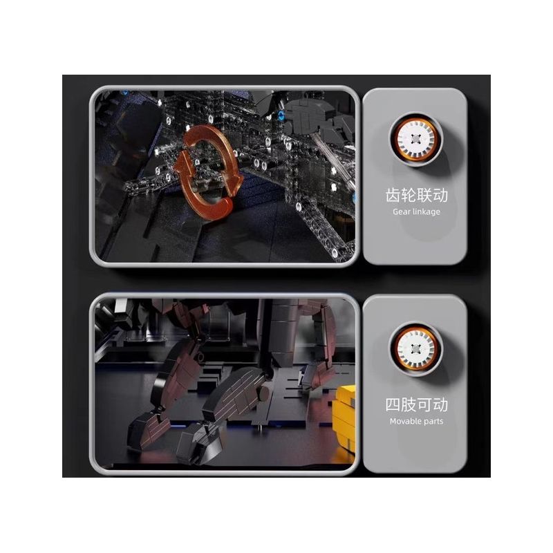 QIZHILE U0115 0115 non  CHUYỂN PHÁT NHANH BLACK PANTHER bộ đồ chơi xếp lắp ráp ghép mô hình Bionic Mechanics SONIC EXPRESS Sinh Vật Máy