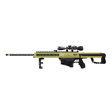 GUDI 40302 non  SÚNG TRƯỜNG BẮN TỈA BARRETT 5 TỔ HỢP bộ đồ chơi xếp lắp ráp ghép mô hình Gun 491 khối