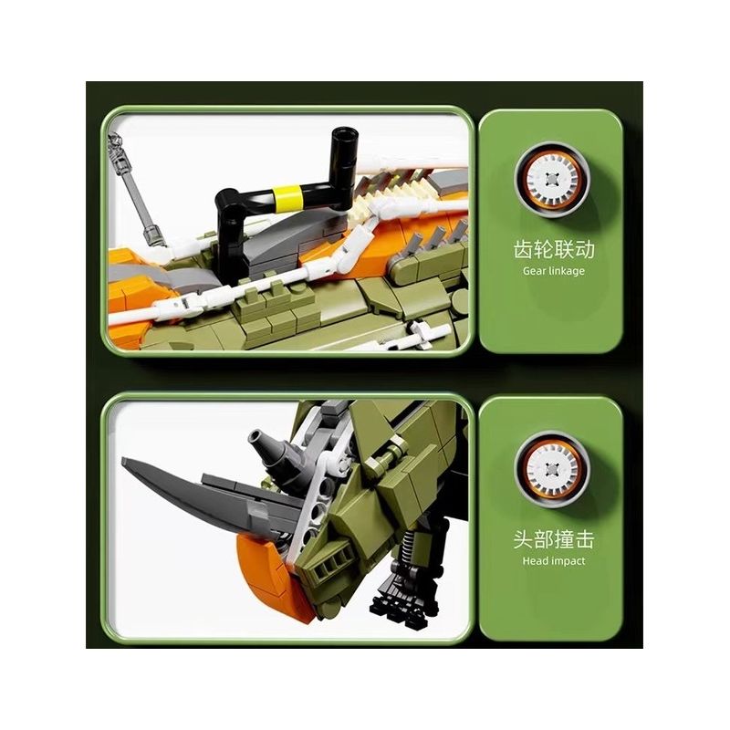 QIZHILE U0113 0113 non  ĐỊNH HƯỚNG NỔ TÊ GIÁC bộ đồ chơi xếp lắp ráp ghép mô hình Bionic Mechanics DIRECTIONAL DEMOLITION Sinh Vật Máy