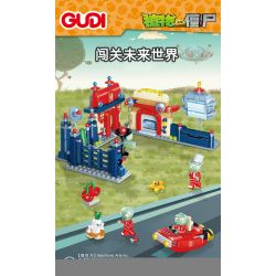 GUDI 60020 non  CẢNH THẾ GIỚI TƯƠNG LAI BỘ 6 KIỂU bộ đồ chơi xếp lắp ráp ghép mô hình Plants Vs Zombies Hoa Quả Nổi Giận 427 khối