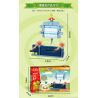 GUDI 60020 non  CẢNH THẾ GIỚI TƯƠNG LAI BỘ 6 KIỂU bộ đồ chơi xếp lắp ráp ghép mô hình Plants Vs Zombies Hoa Quả Nổi Giận 427 khối
