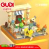GUDI 60016 non  BỘ CẢNH AI CẬP BÍ ???N bộ đồ chơi xếp lắp ráp ghép mô hình Plants Vs Zombies Hoa Quả Nổi Giận 307 khối