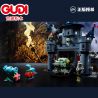 GUDI 60018 non  BỘ LÂU ĐÀI ZOMBIE bộ đồ chơi xếp lắp ráp ghép mô hình Plants Vs Zombies Hoa Quả Nổi Giận 761 khối