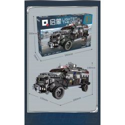 Enlighten 11020 Qman 11020 non  XE CẢNH SÁT ĐẶC BIỆT HỔ RĂNG KIẾM bộ đồ chơi xếp lắp ráp ghép mô hình City Thành Phố 1250 khối