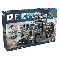 Enlighten 11018 Qman 11018 non  XE VÒI RỒNG CHỐNG BẠO ĐỘNG bộ đồ chơi xếp lắp ráp ghép mô hình City Thành Phố 847 khối