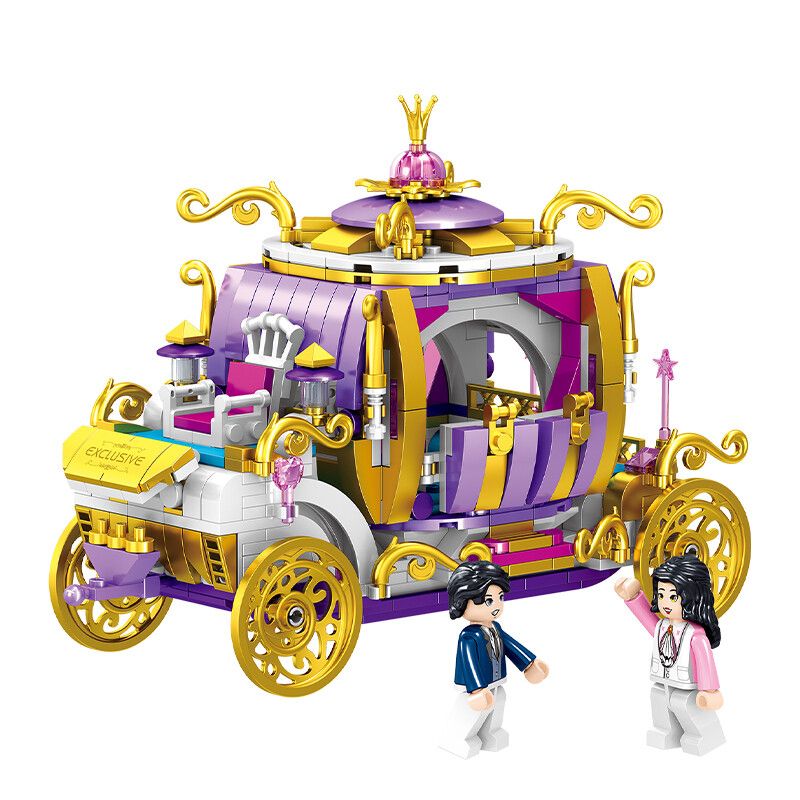 ZHEGAO 01032 non Lego XE BÍ NGÔ bộ đồ chơi xếp lắp ráp ghép mô hình PUMPKIN CARRIAGE 605 khối