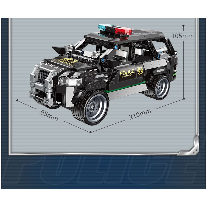 Enlighten 11017 Qman 11017 non  THÁM HIỂM CẢNH SÁT bộ đồ chơi xếp lắp ráp ghép mô hình City Thành Phố 395 khối