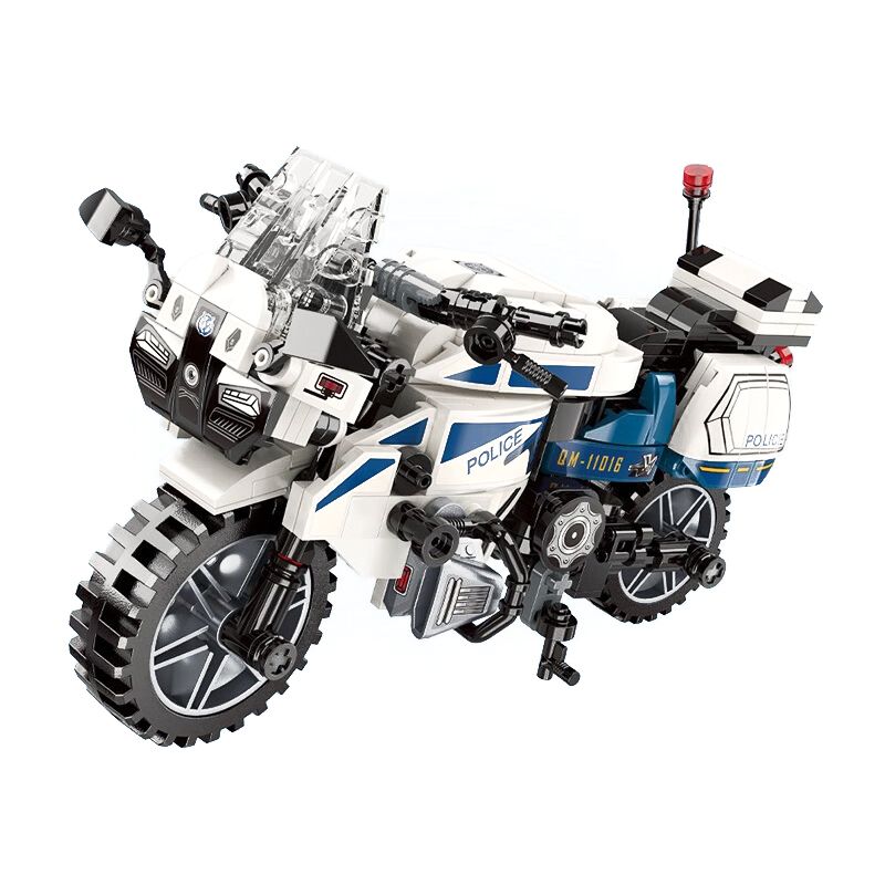 Enlighten 11016 Qman 11016 non Lego CẢNH SÁT XE MÁY bộ đồ chơi xếp lắp ráp ghép mô hình Motorcycle Motorbike Xe Hai Bánh 395 khối